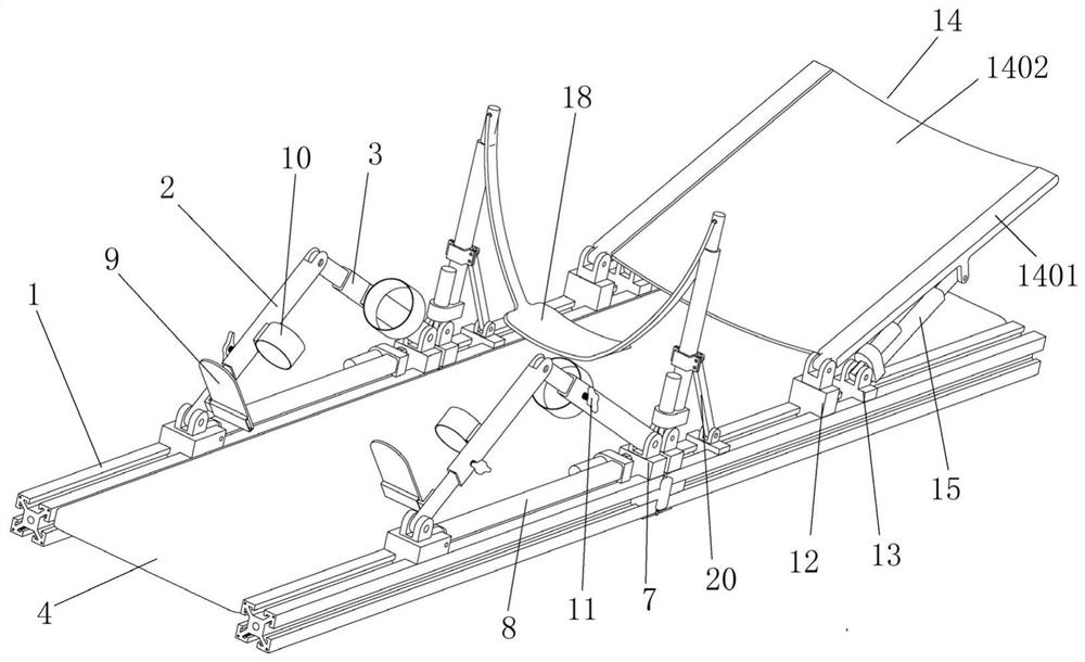 Horizontal rehabilitation training instrument