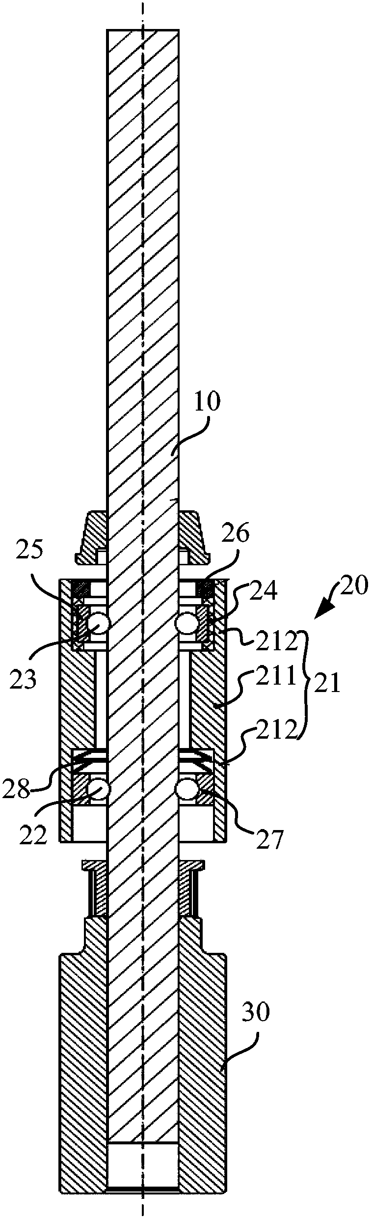 False twister spindle and false twister