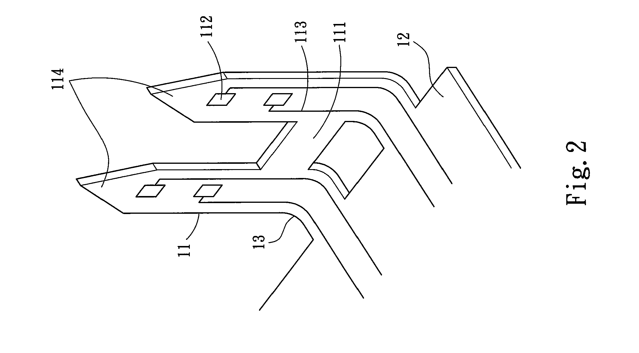 Flexible 3D microprobe structure