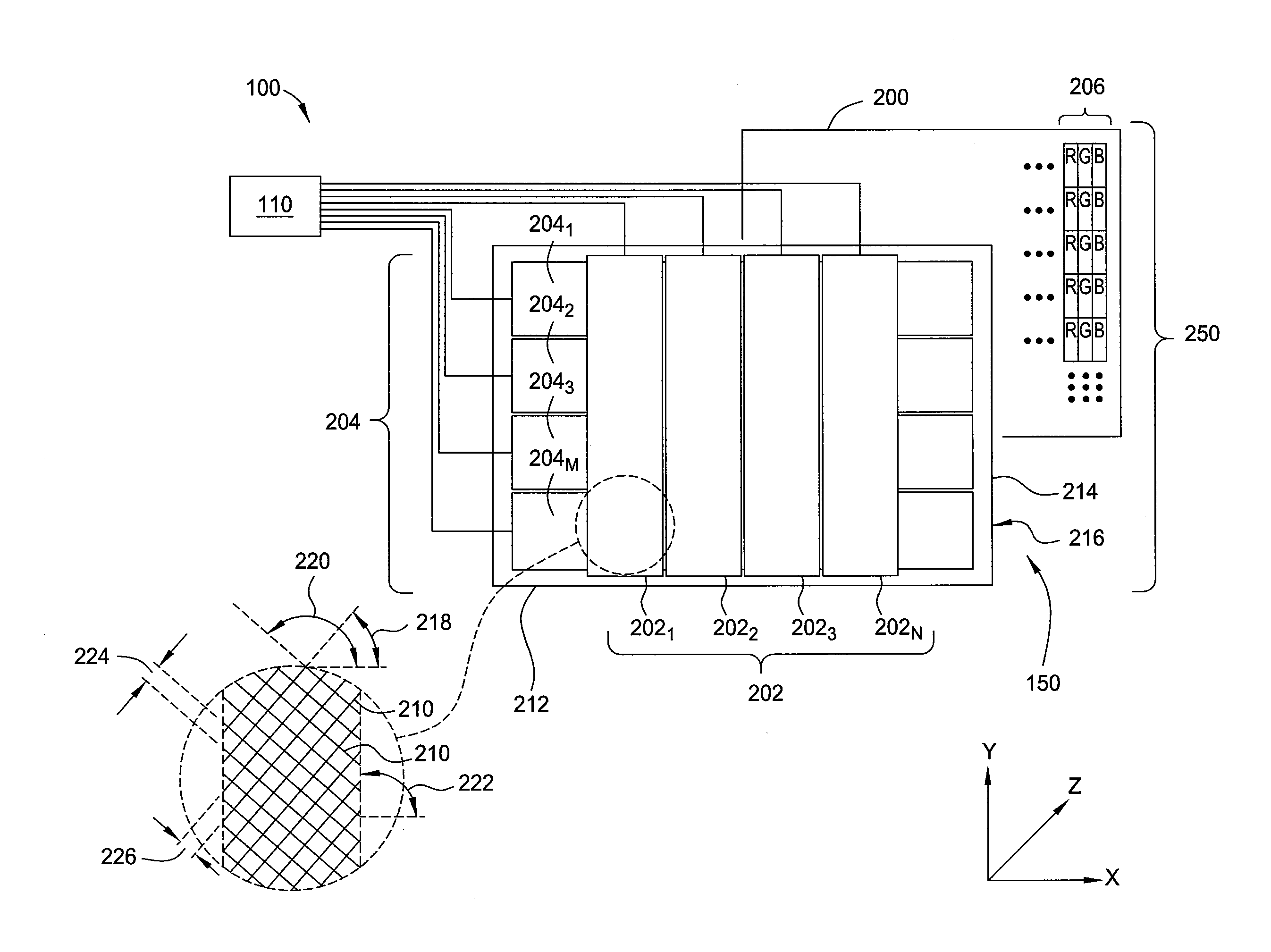 Trace design for reduced visibility in touch screen devices