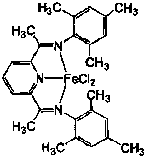 Supported late-transition-metal catalyst used for ethylene polymerization