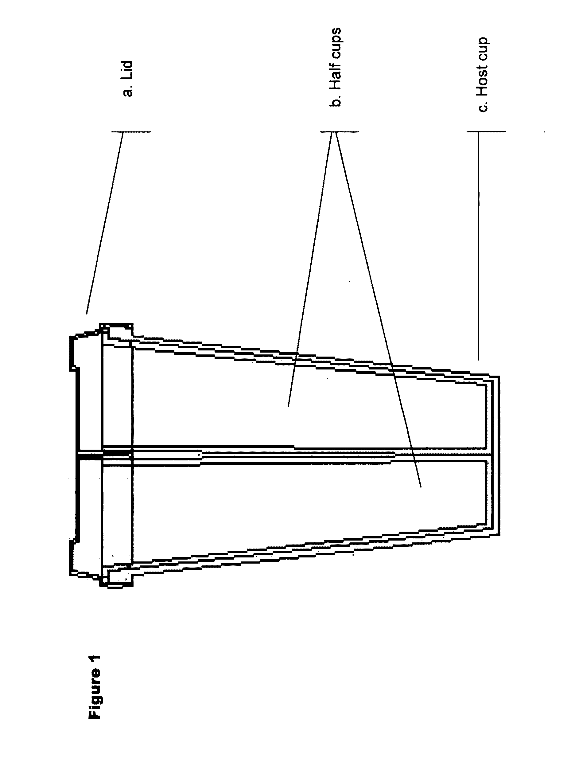 Duo twin-containers drinking disposable cup system