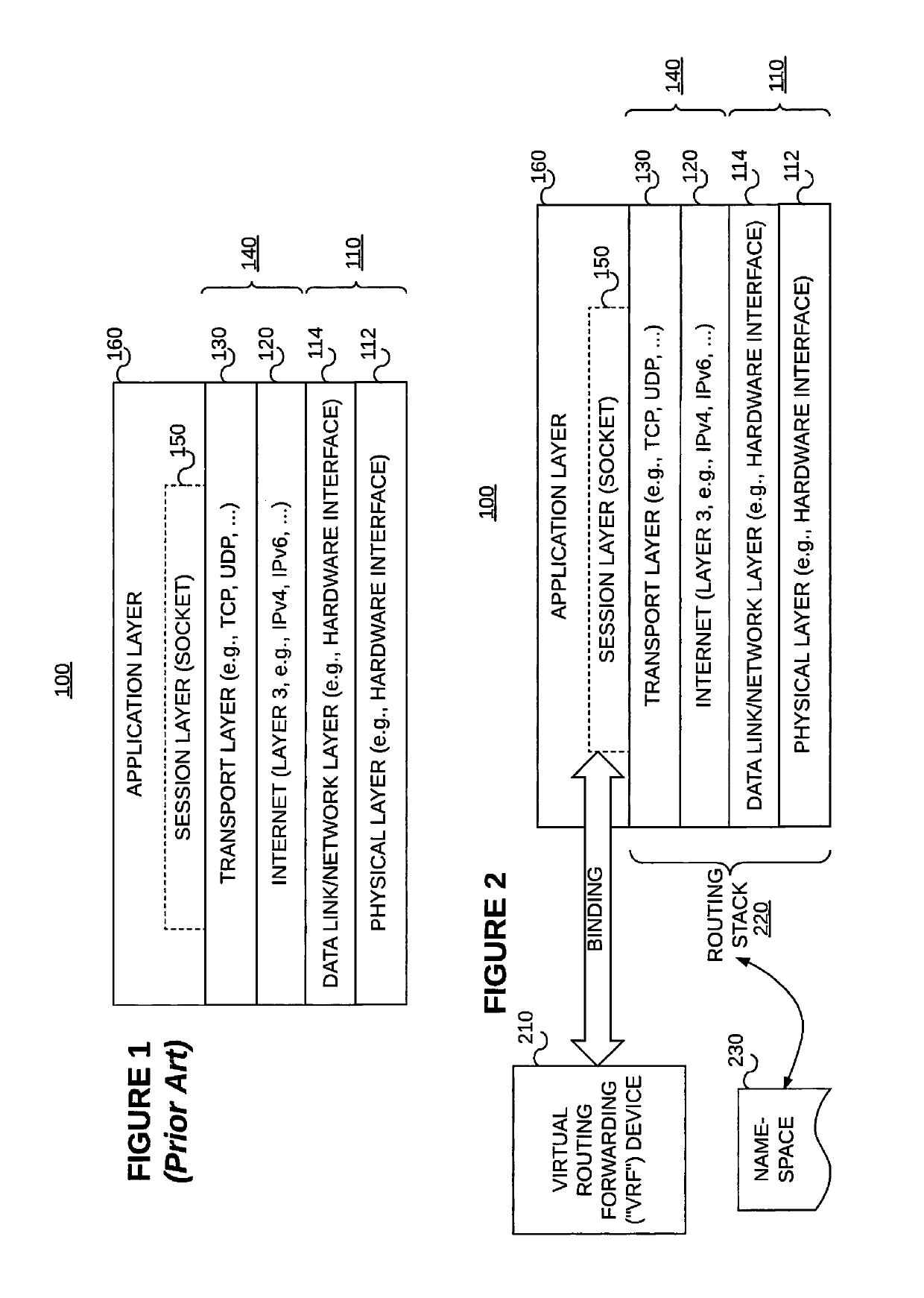 Packet processing in a routing instance that is distributed across at least two different routing stacks