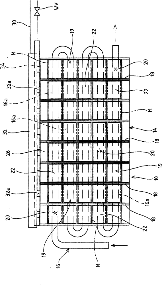 Ice making unit for flow down type ice maker