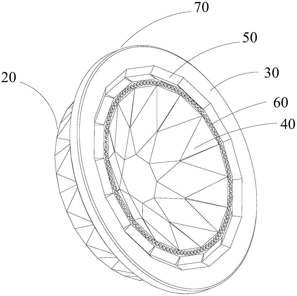 LED light distribution lens and LED light-emitting device