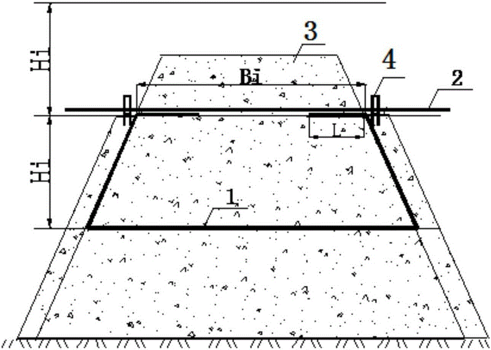 Reinforced earth body sticky, elastic and plastic deformation measuring method, construction method and tensioning system