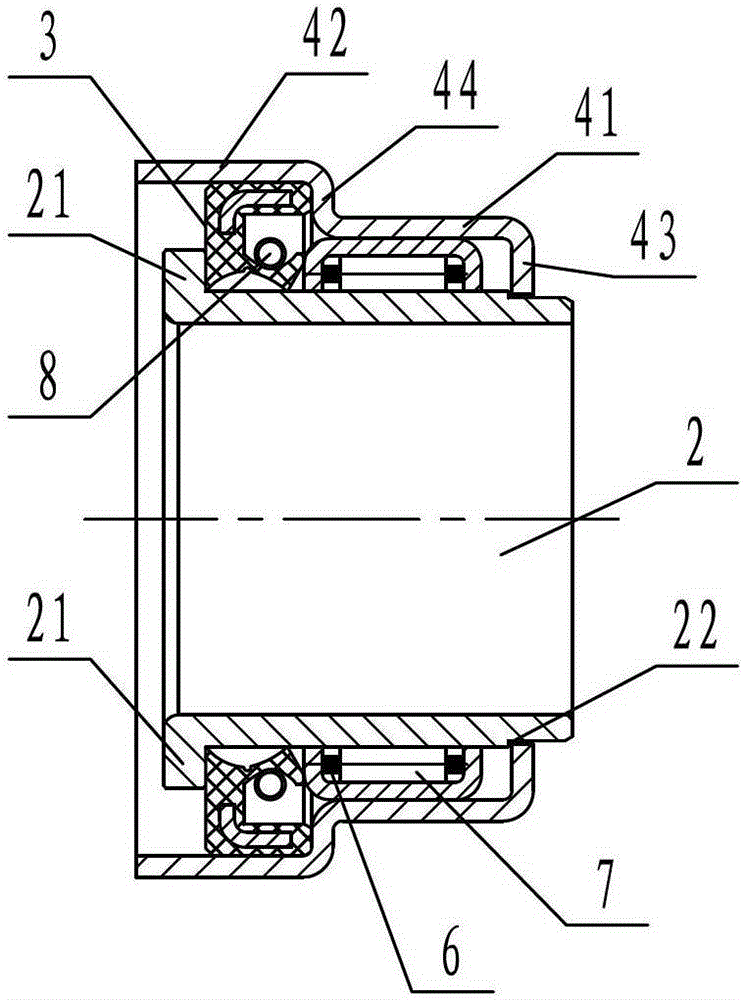 An automobile constant velocity drive shaft sheath driven bearing