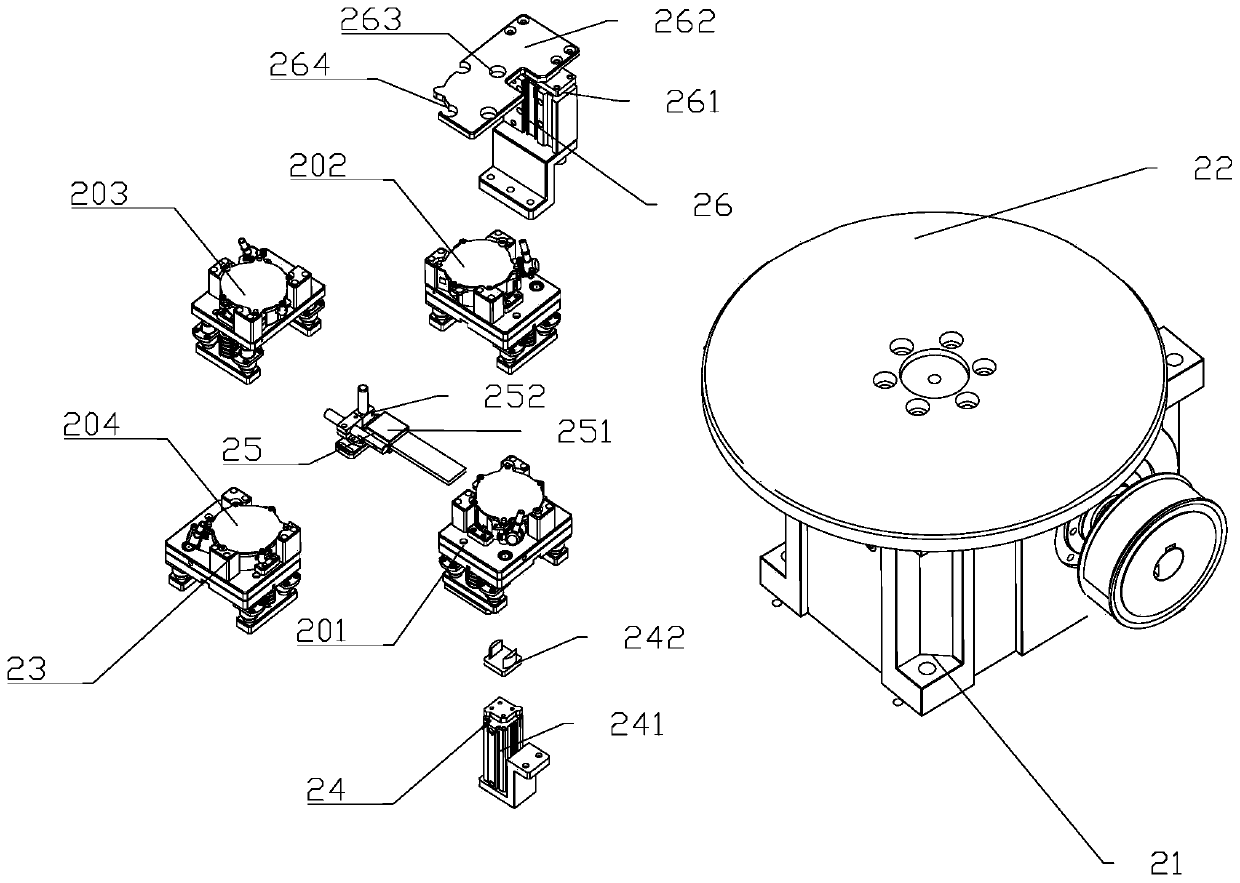 Rotary jig device of hydraulic pump assembly machine and jig rotating method