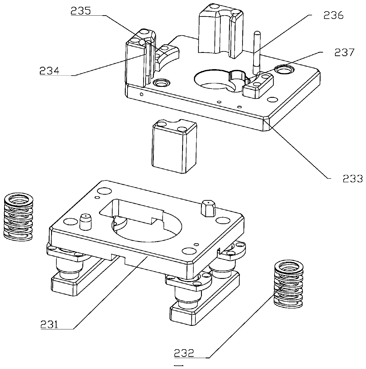 Rotary jig device of hydraulic pump assembly machine and jig rotating method