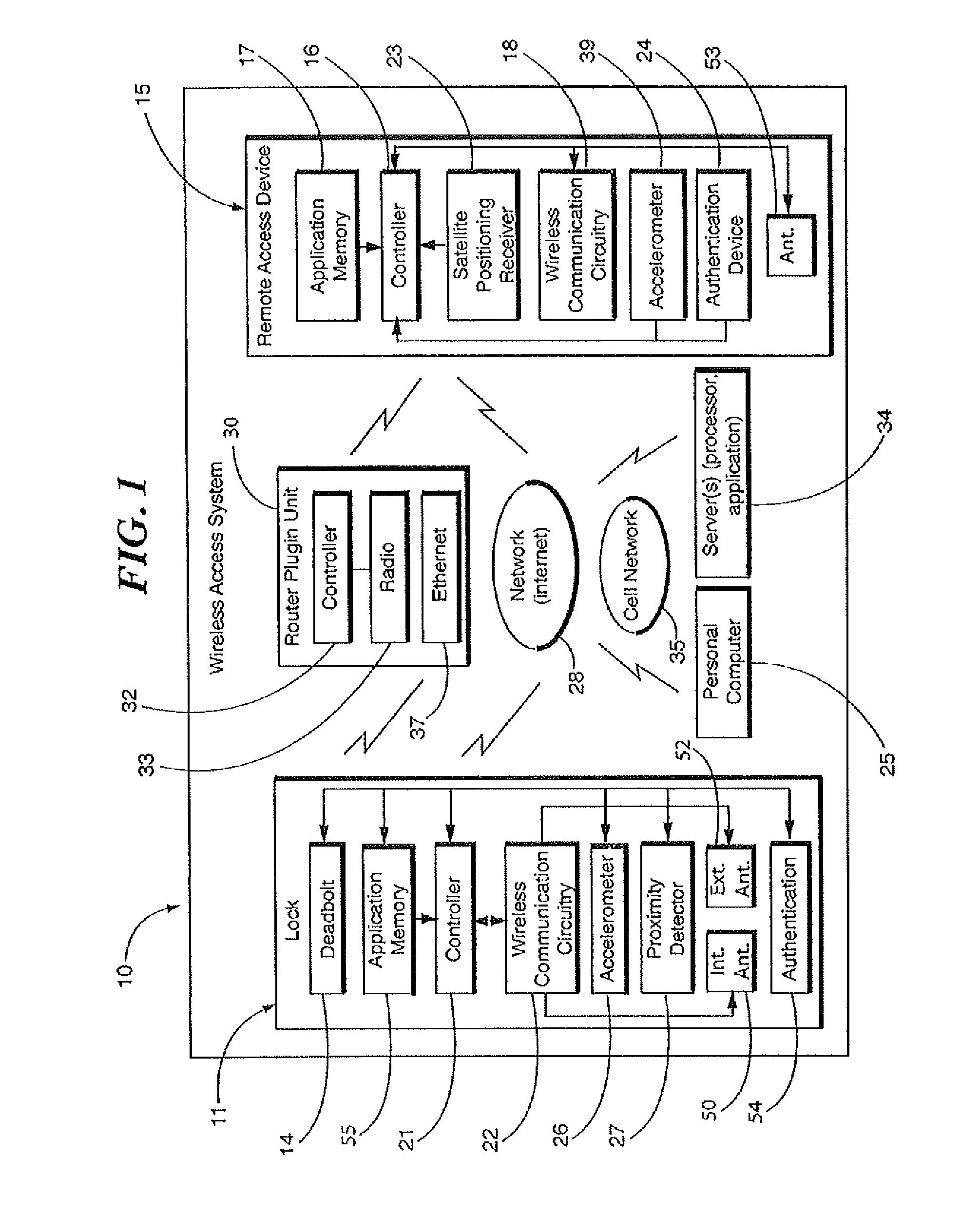 Wireless access control system and related methods