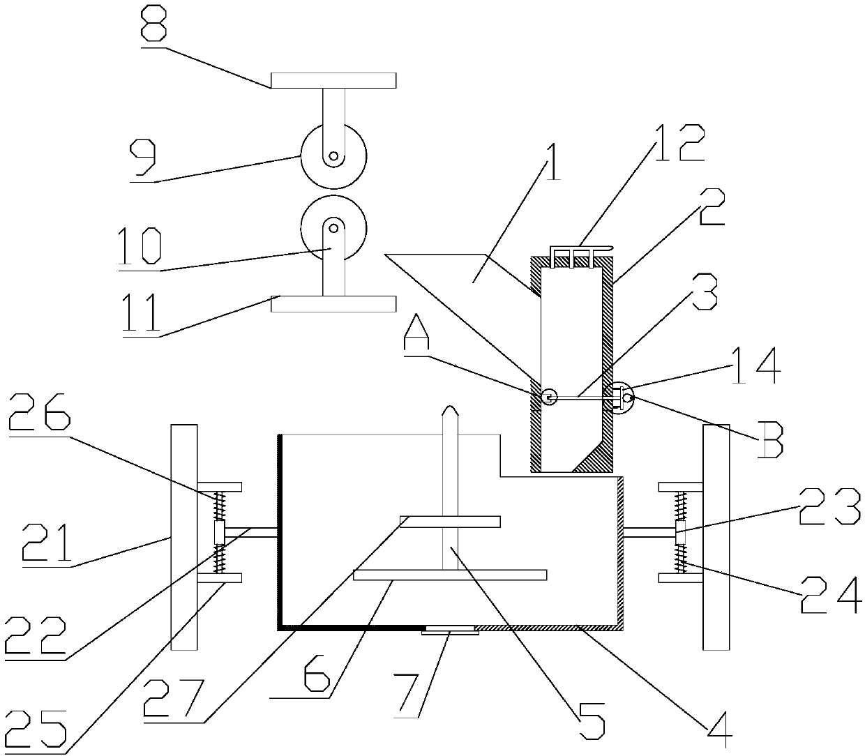 Fodder mixing device for livestock rearing