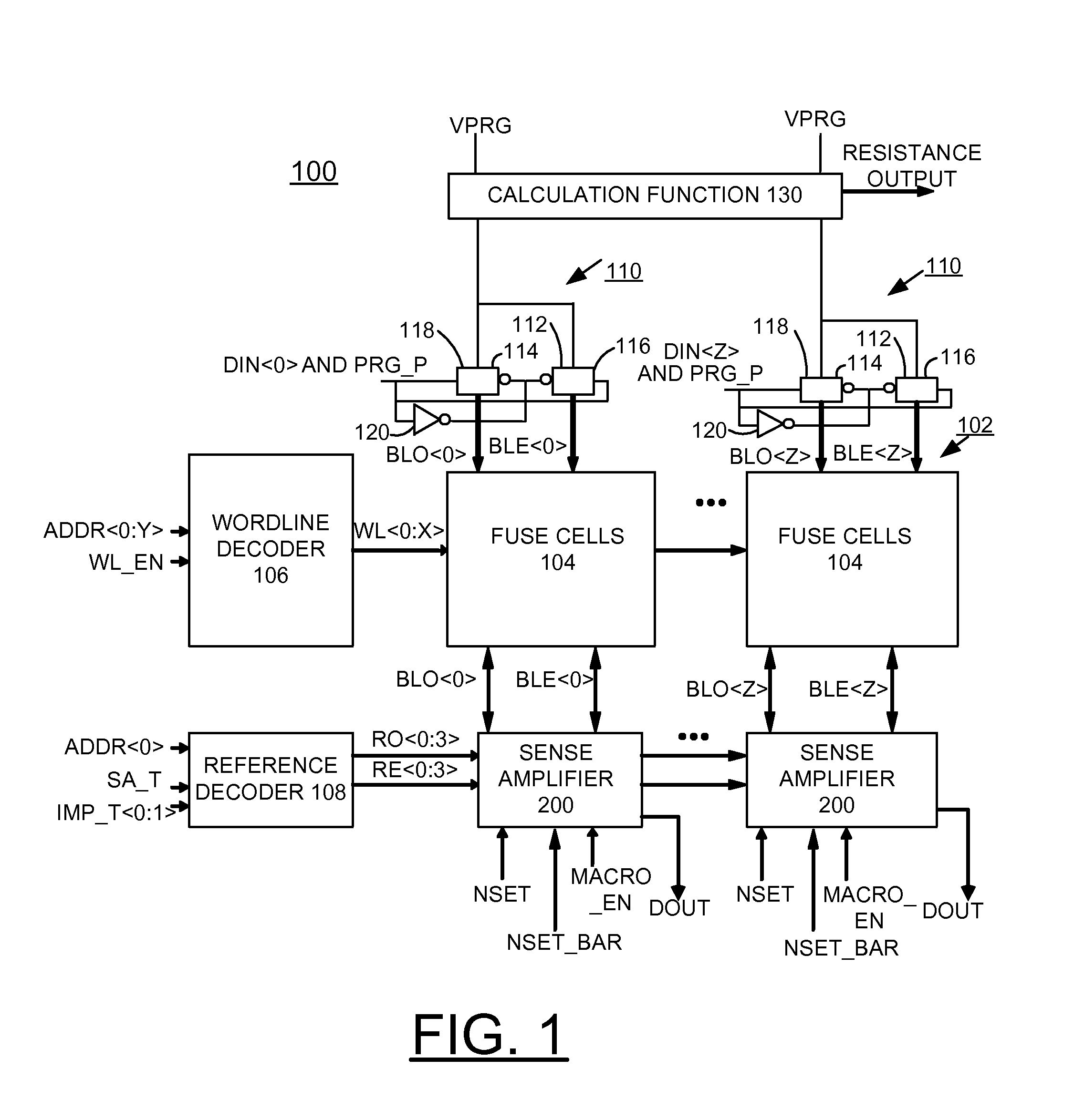 Implementing Precise Resistance Measurement for 2D Array Efuse Bit Cell Using Differential Sense Amplifier, Balanced Bitlines, and Programmable Reference Resistor