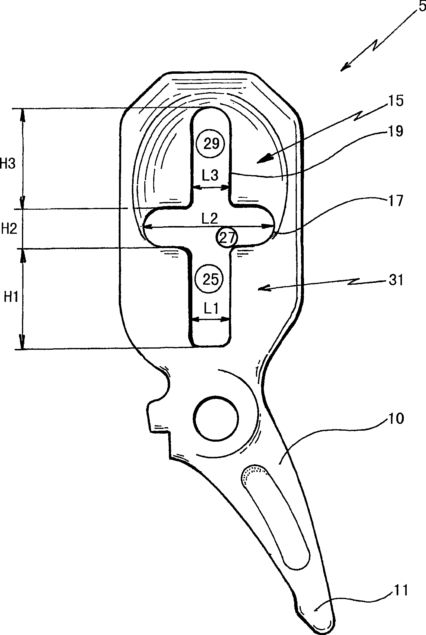 Lifting hook with chain length reducer