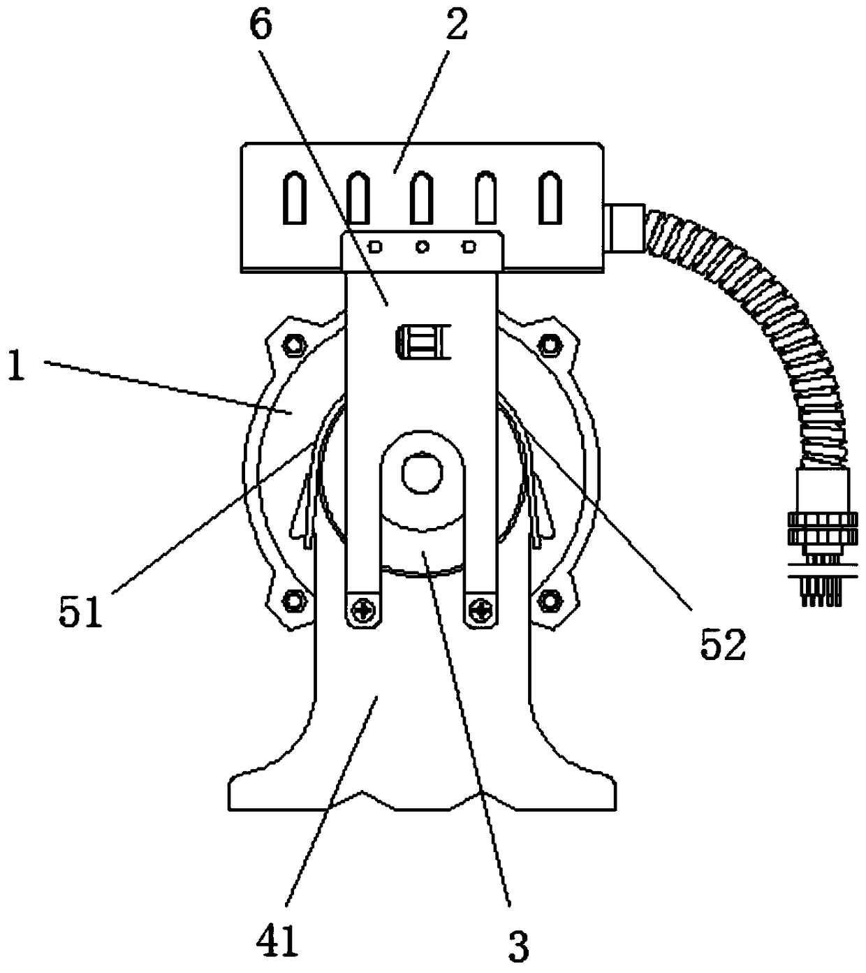 A brushless motor installation structure with a power control box