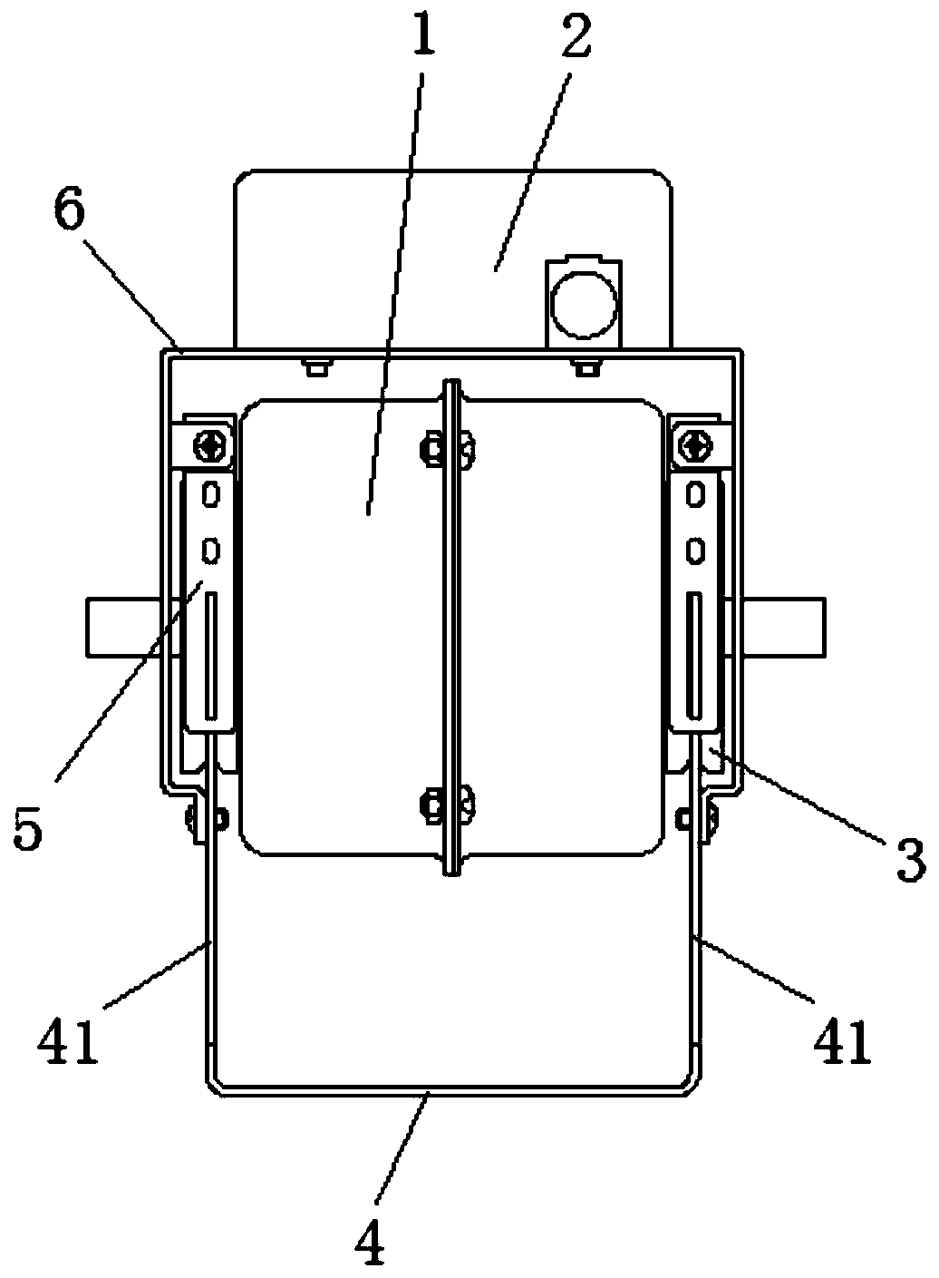 A brushless motor installation structure with a power control box