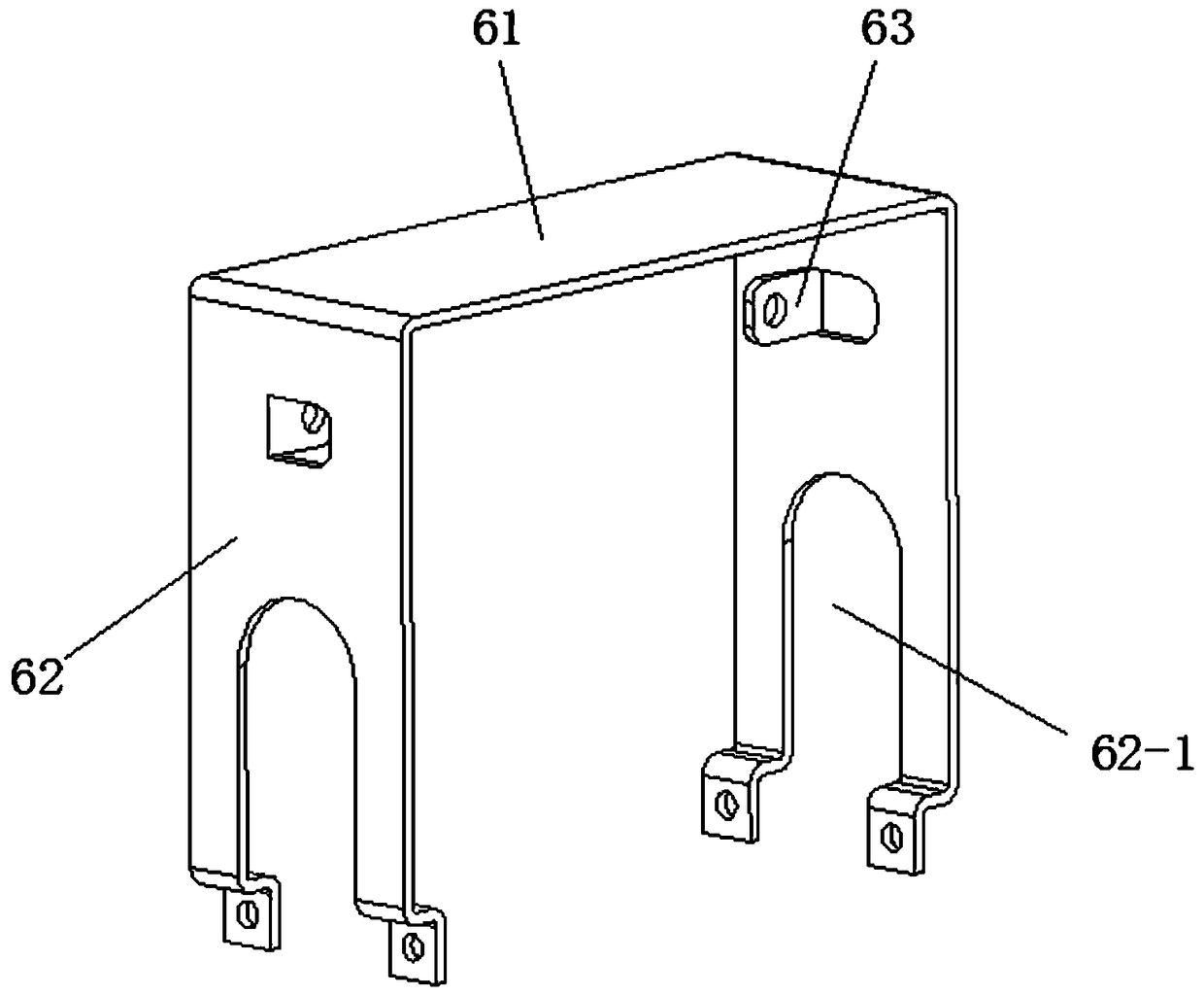 A brushless motor installation structure with a power control box