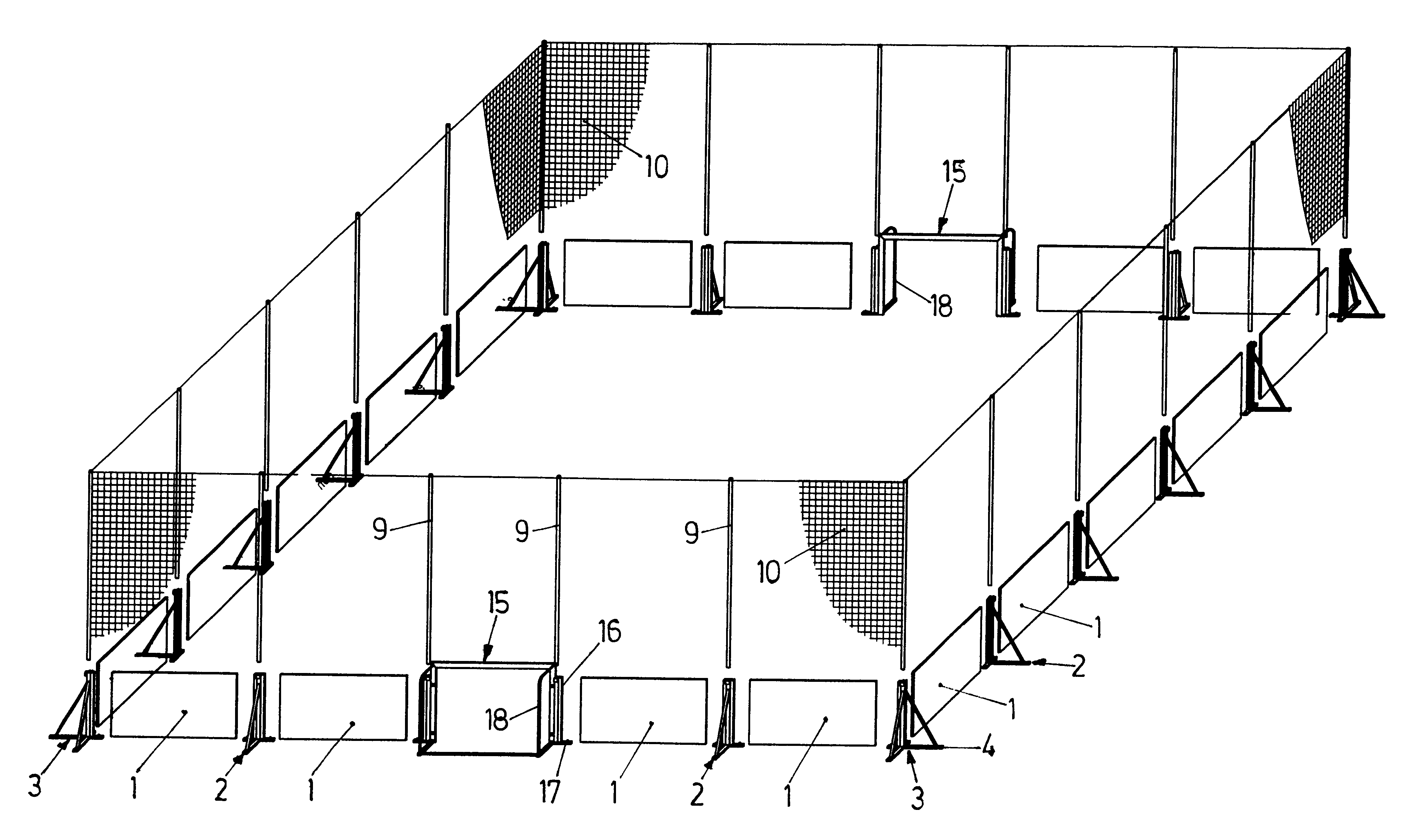 Playing-field enclosure