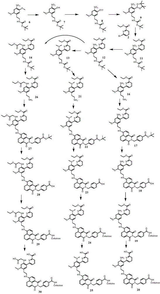 Organic compounds used for detecting metal ion contents in solutions and applications thereof