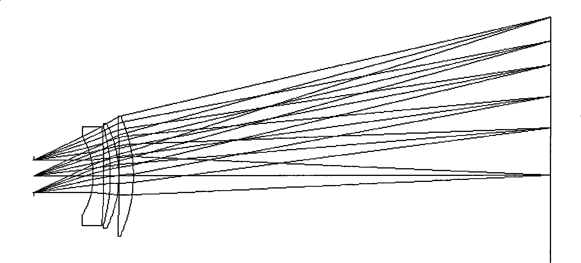 Wide-aperture optical lens for laser