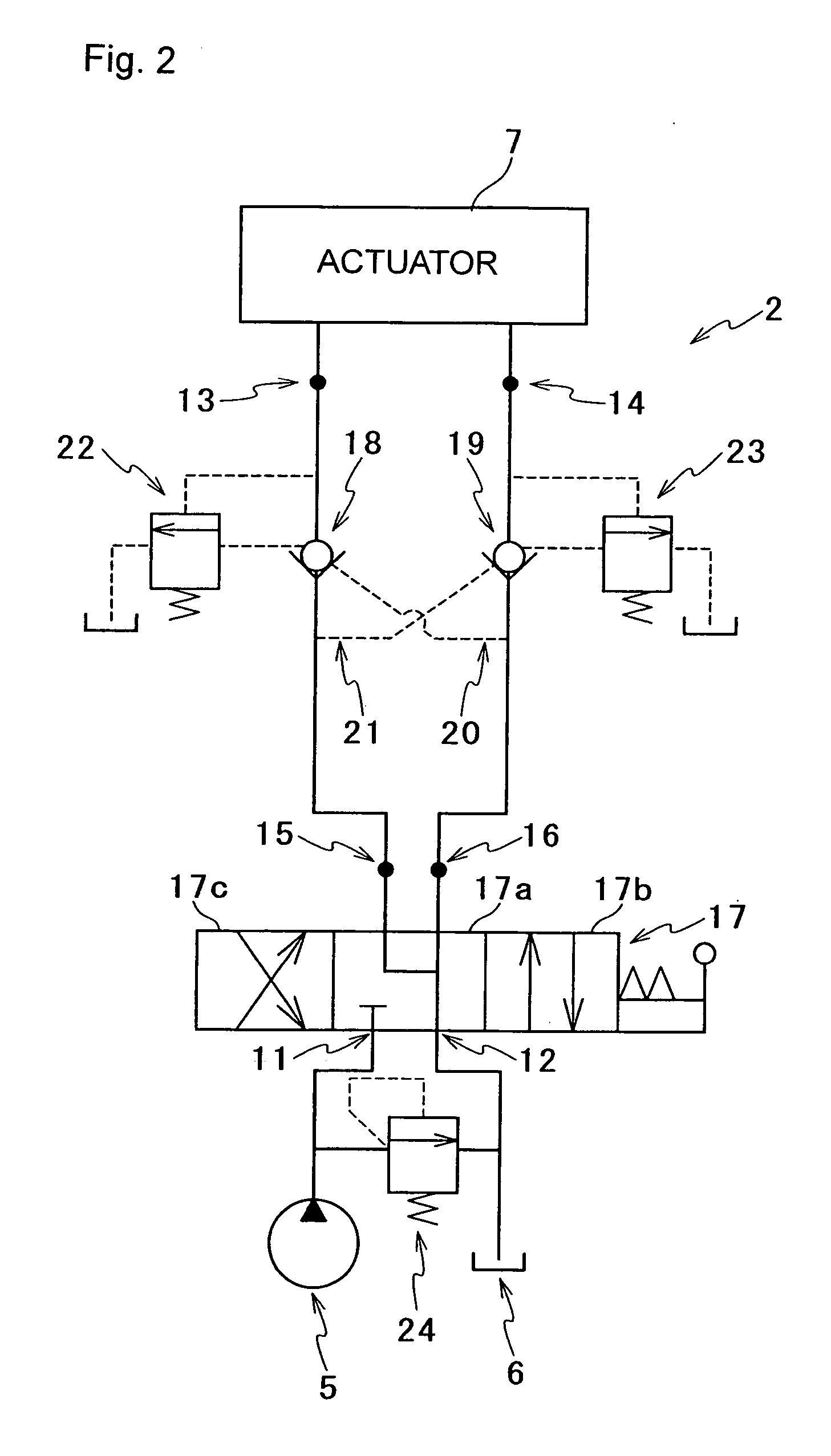 Hydraulic circuit and its valve gear