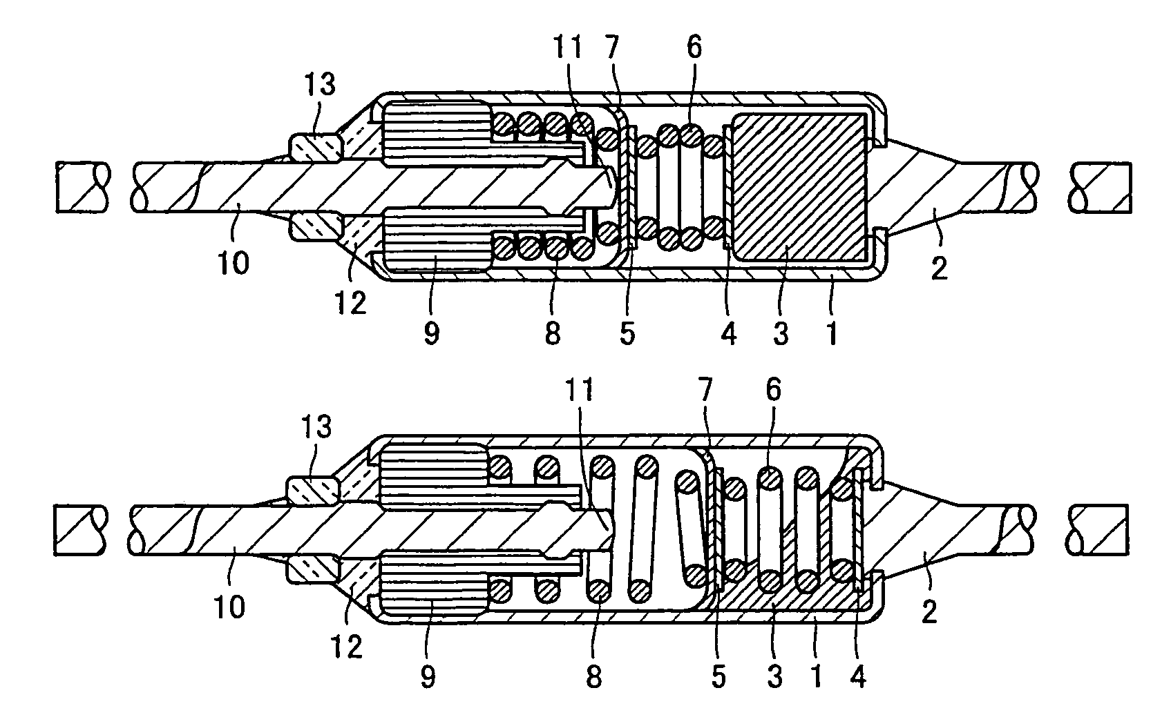 Thermal fuse using thermosensitive material