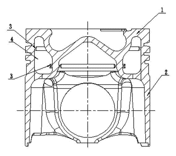 Machining method of friction welding of forged steel piston