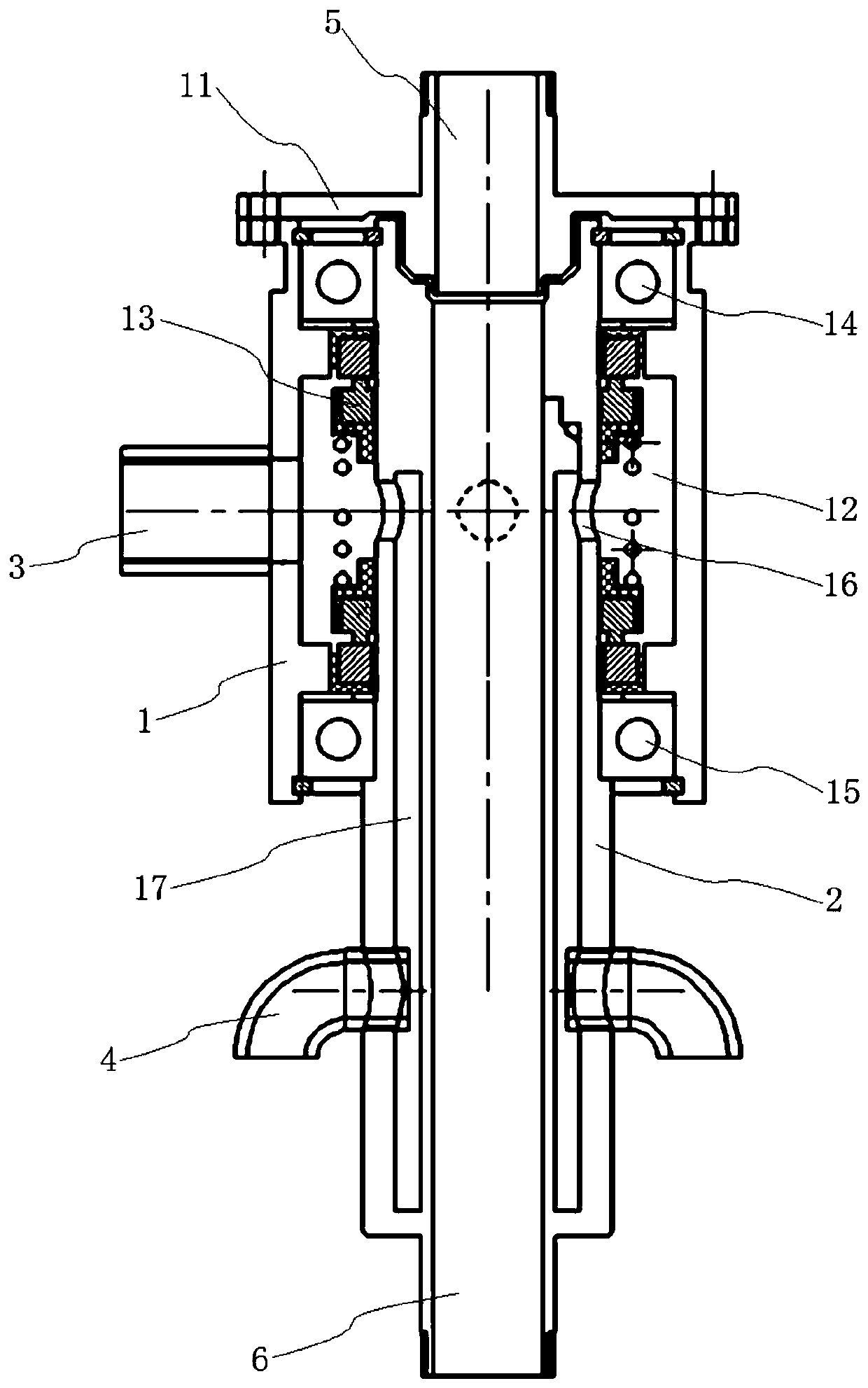 Suction-type rotary sand-blasting and powder-spraying device