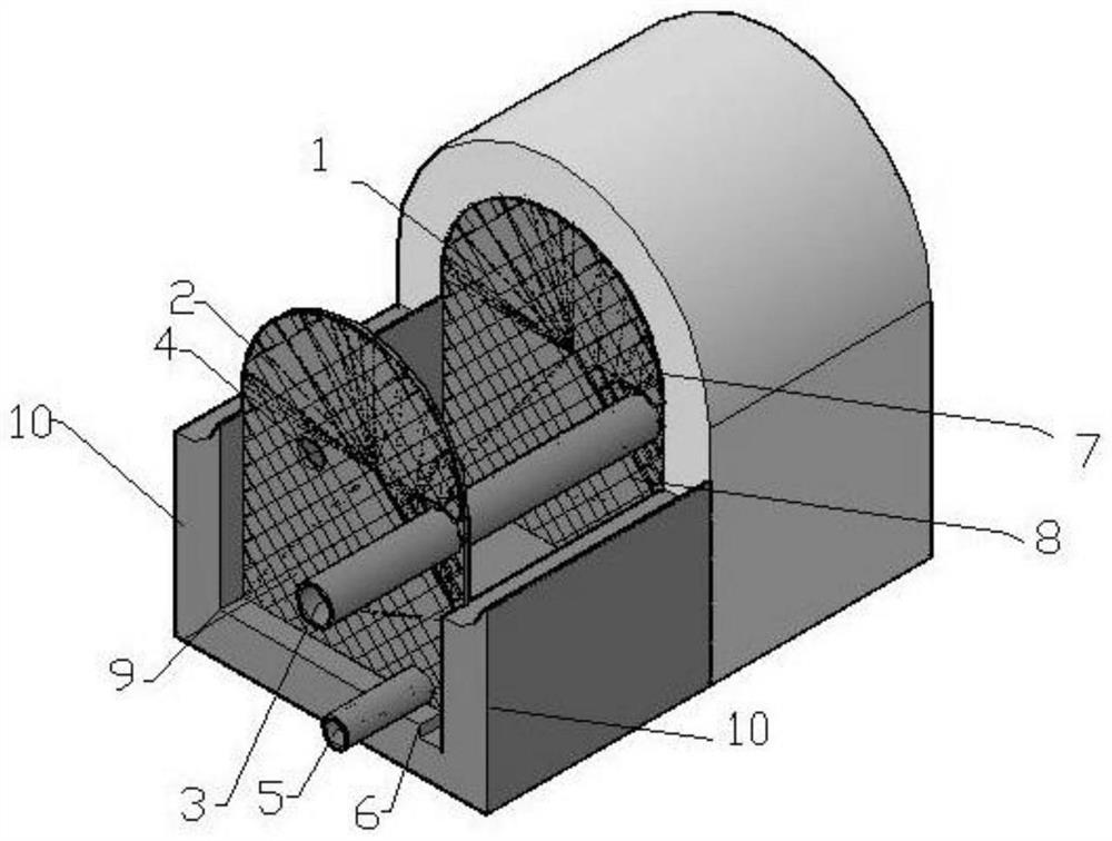 Heating device for increasing temperature of stope filling body and using method of heating device