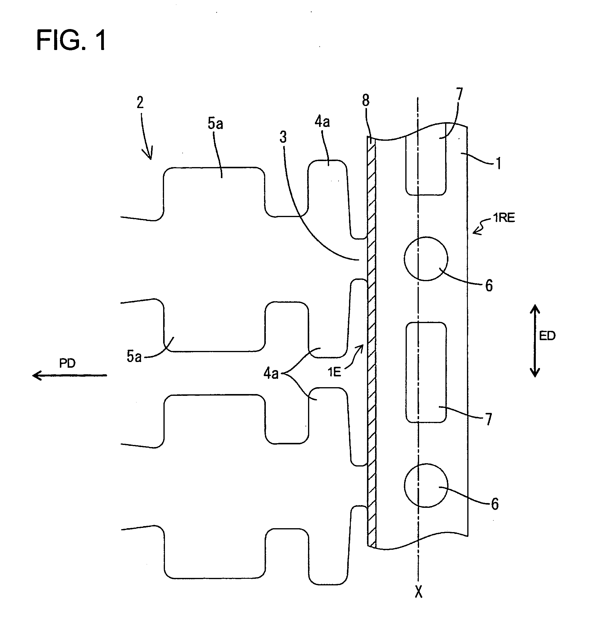 Chained terminals and method of forming chained terminals