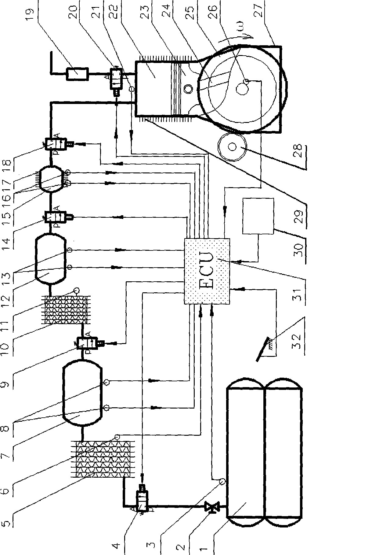 Numerical control pneumatic engine