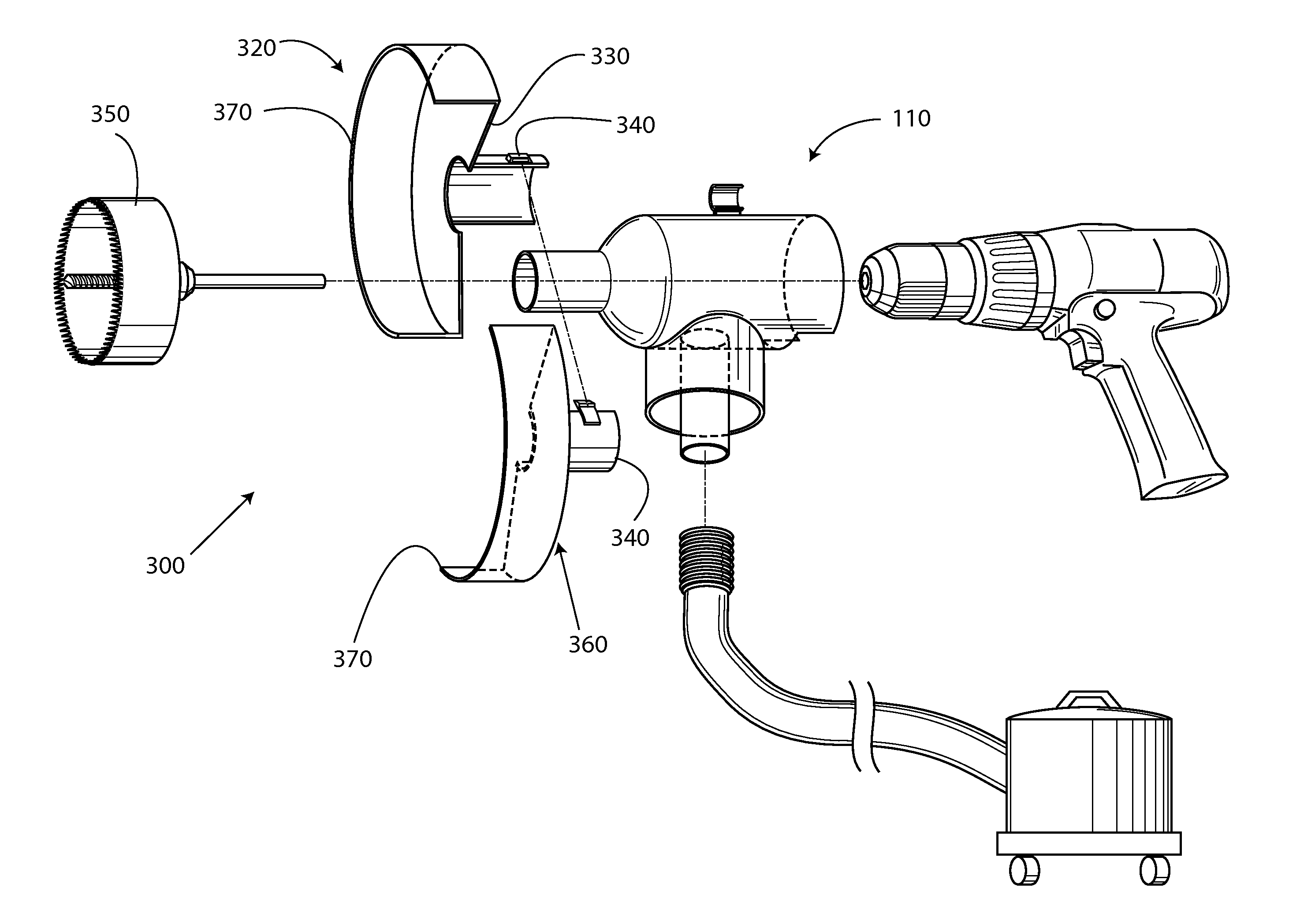 Dust free drill system