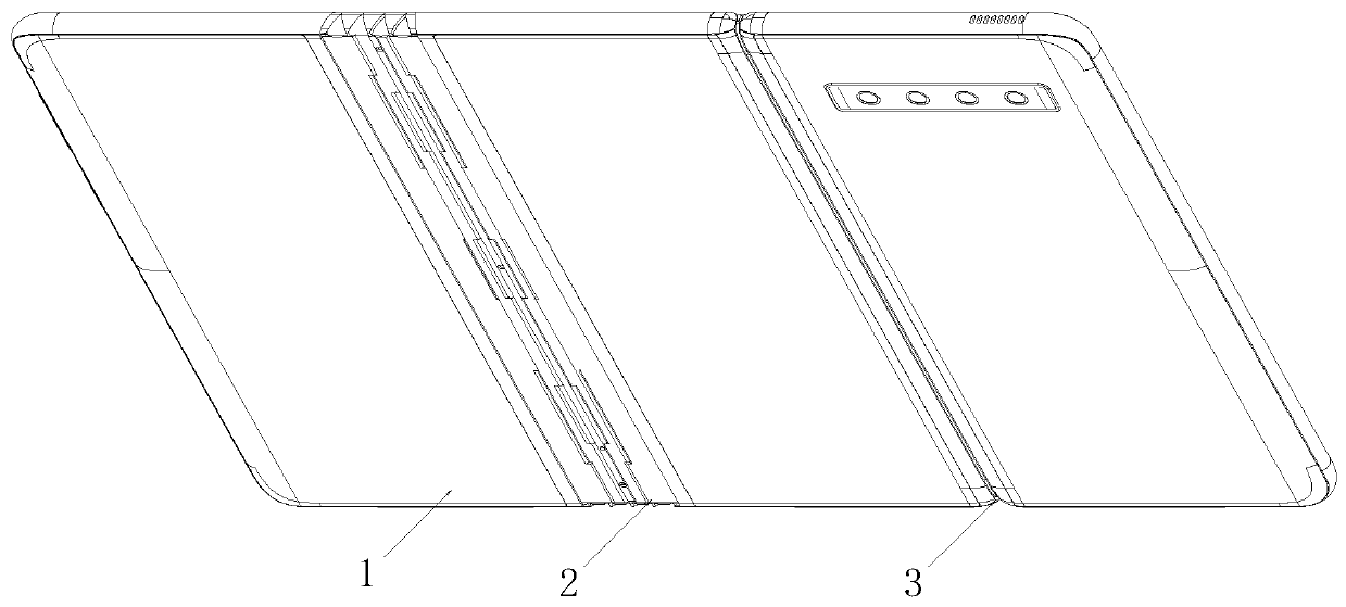 Synchronous rotating mechanism for inward and outward folding of flexible screen