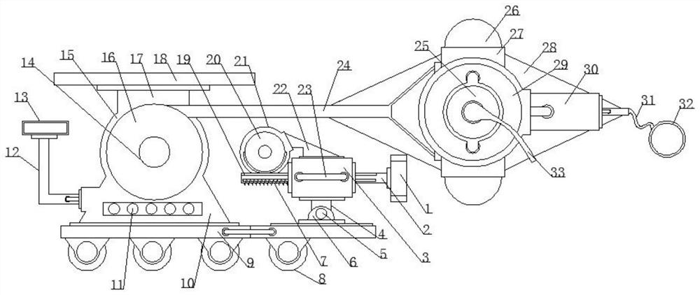 Accumulated water flow guide device for farmland