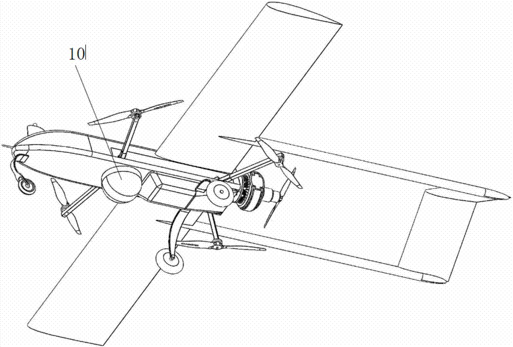 Mixed layout unmanned aerial vehicle and control method thereof