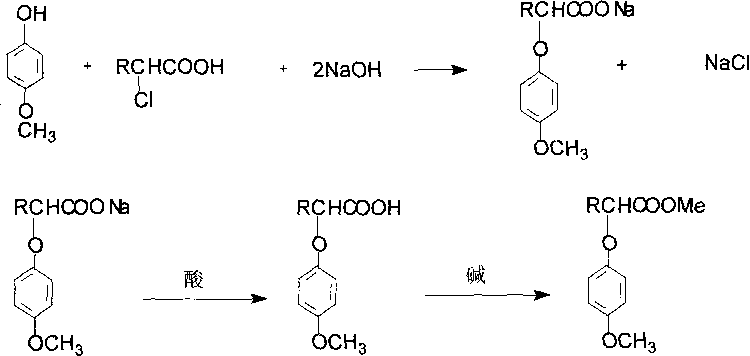 Synthetic method of 4-methoxyl phenoxyl alkylphenate