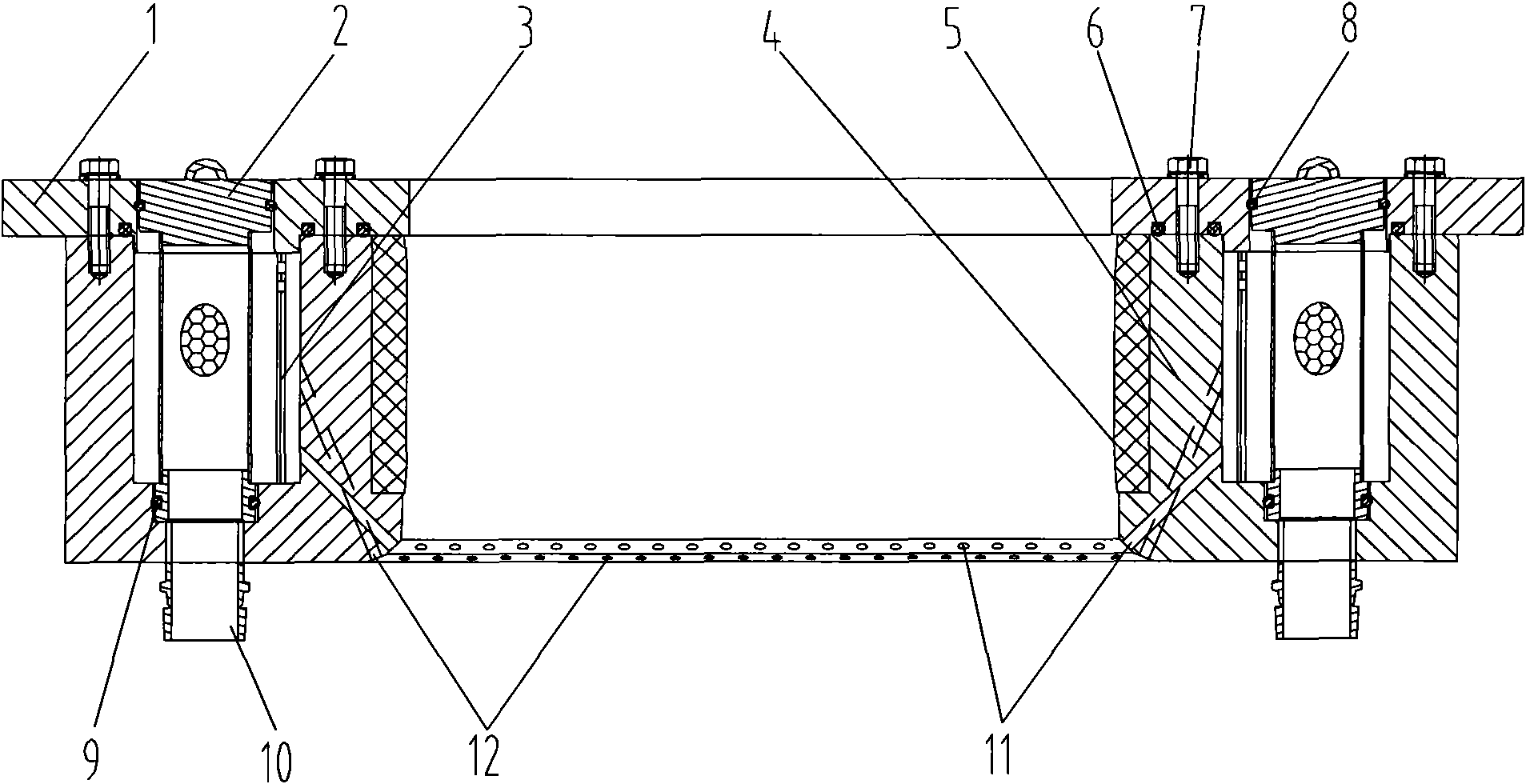 Crystallizer for semi-continuous casting of aluminum alloy