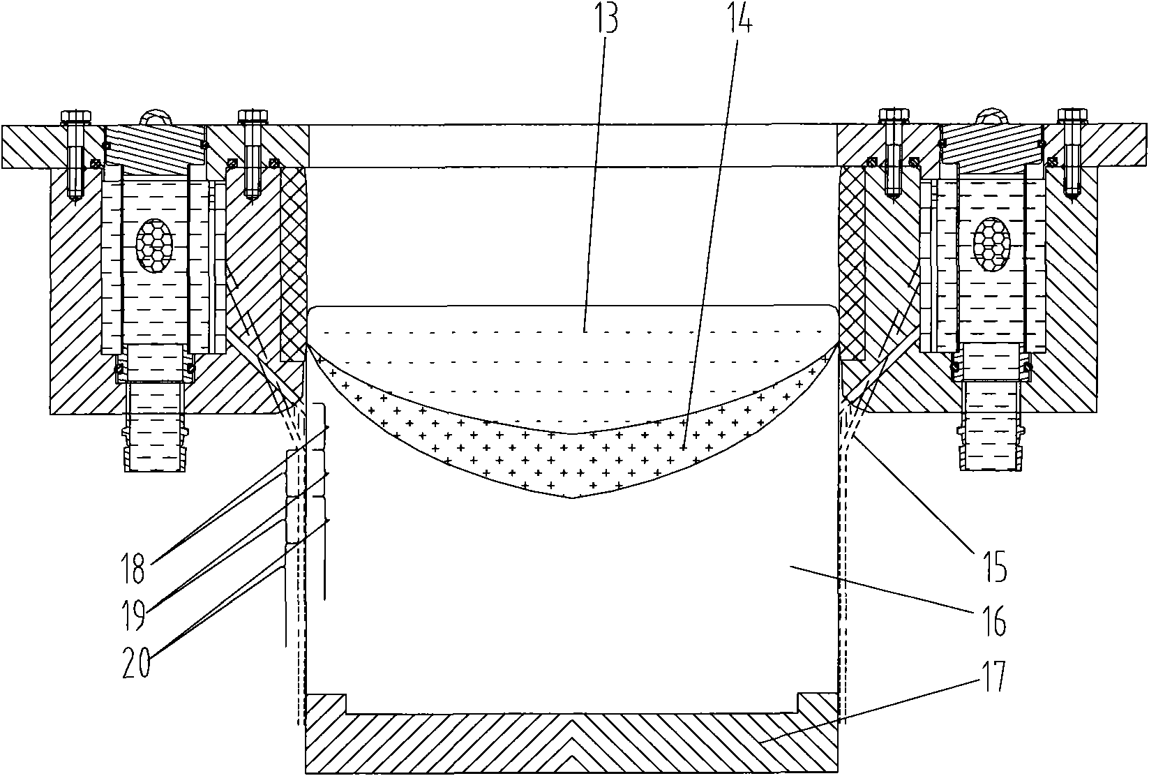 Crystallizer for semi-continuous casting of aluminum alloy