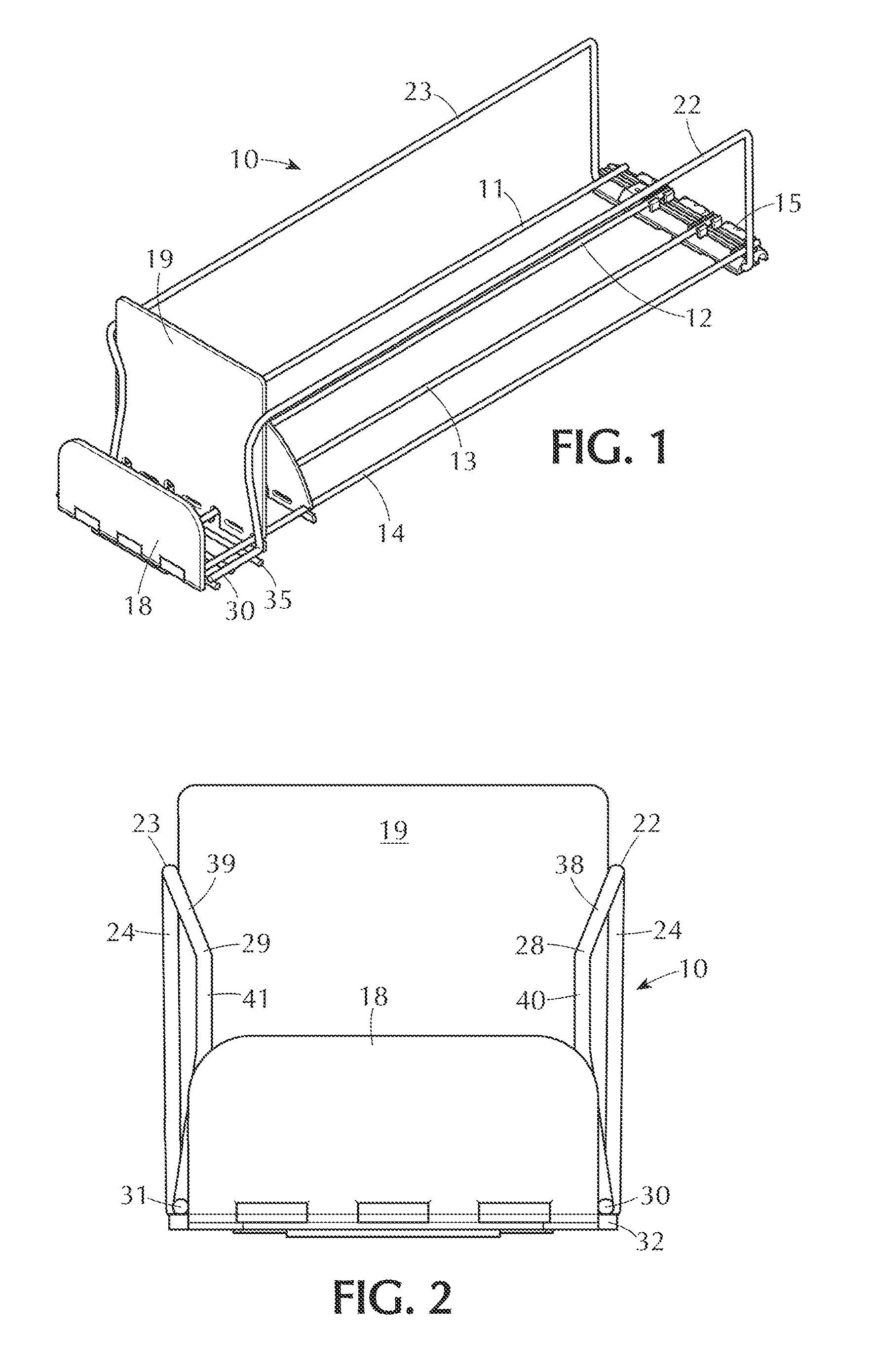 Product display tray with pull through feature