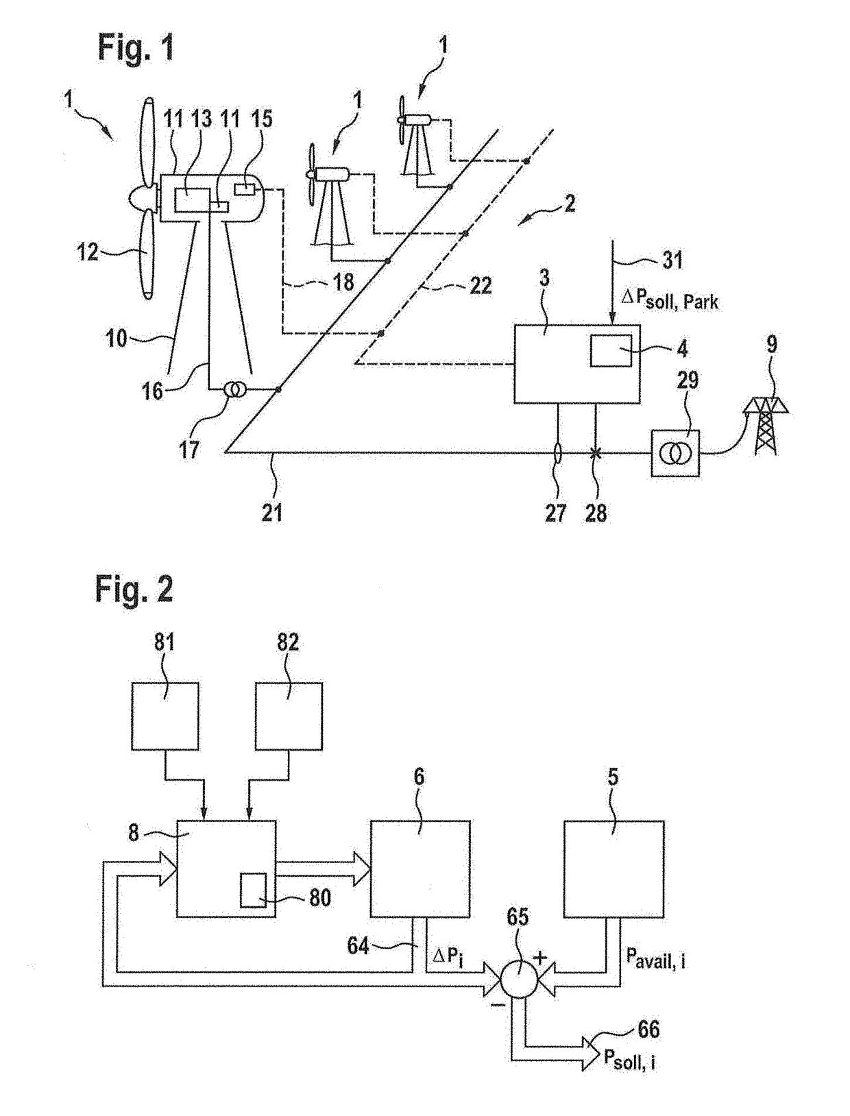 Power reduction in a plurality of wind power plants in a wind farm