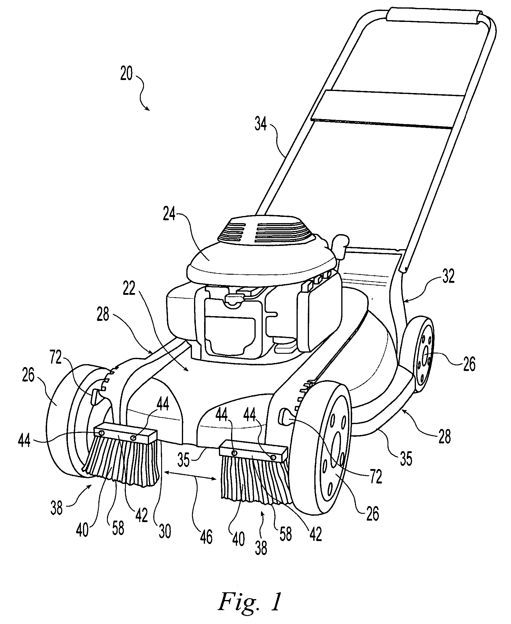 Lawnmower with projections for lifting grass and method of cutting grass