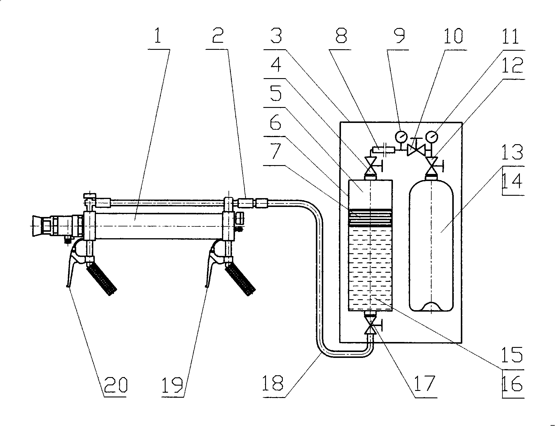 Portable liquid ball ejecting fire extinguisher