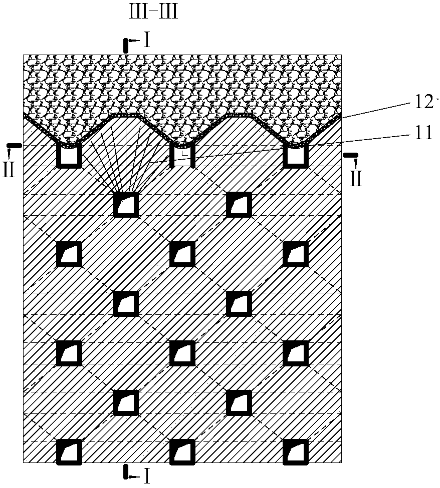 A segmented caving collaborative mining method with flexible isolation layer acting as a false roof