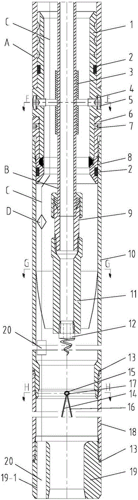 Central water tube gasifying and coal mining device