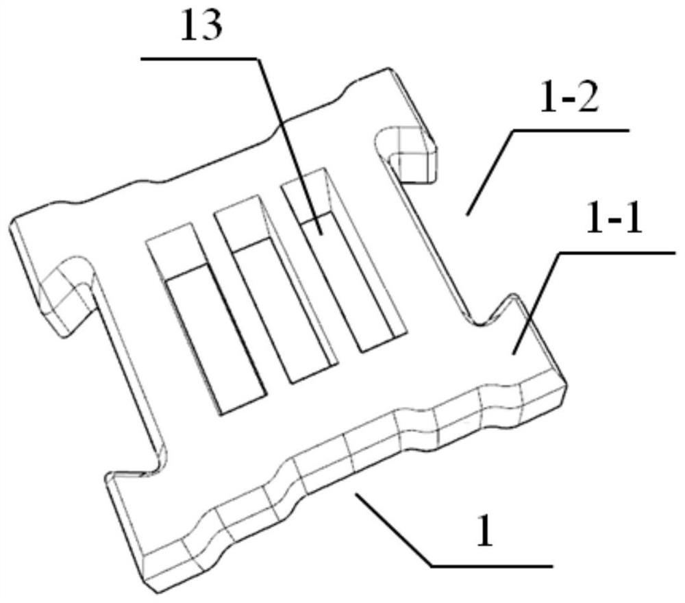 Fish nest type hinge rows and underwater bank protection structure adopting same