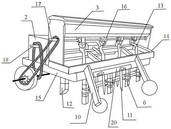 Wheat and maize double-functional seeder