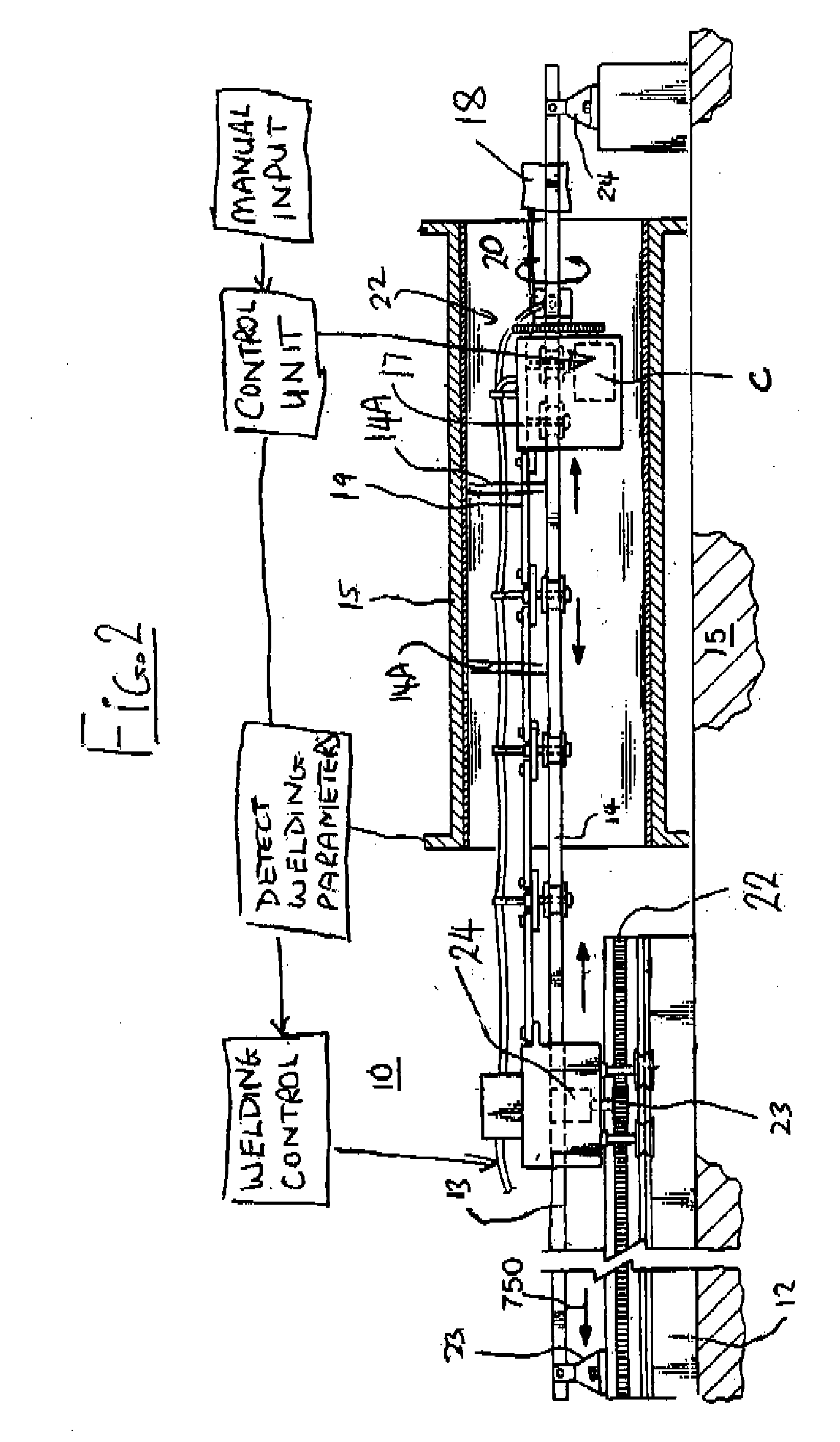 Apparatus for coating a pipe surface