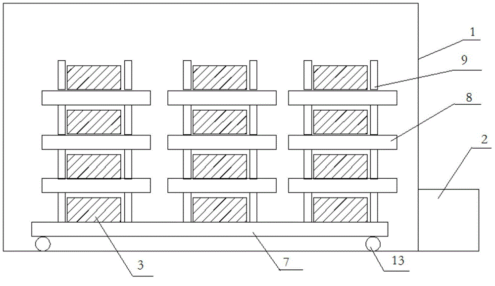 Drying device for wood