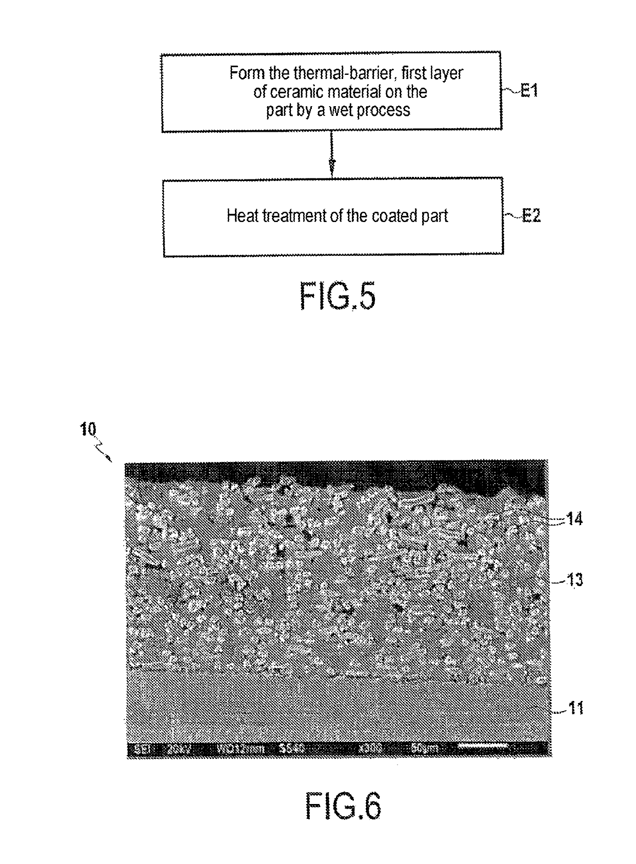 A turbine engine part coated in a thermal barrier, and a method of obtaining it