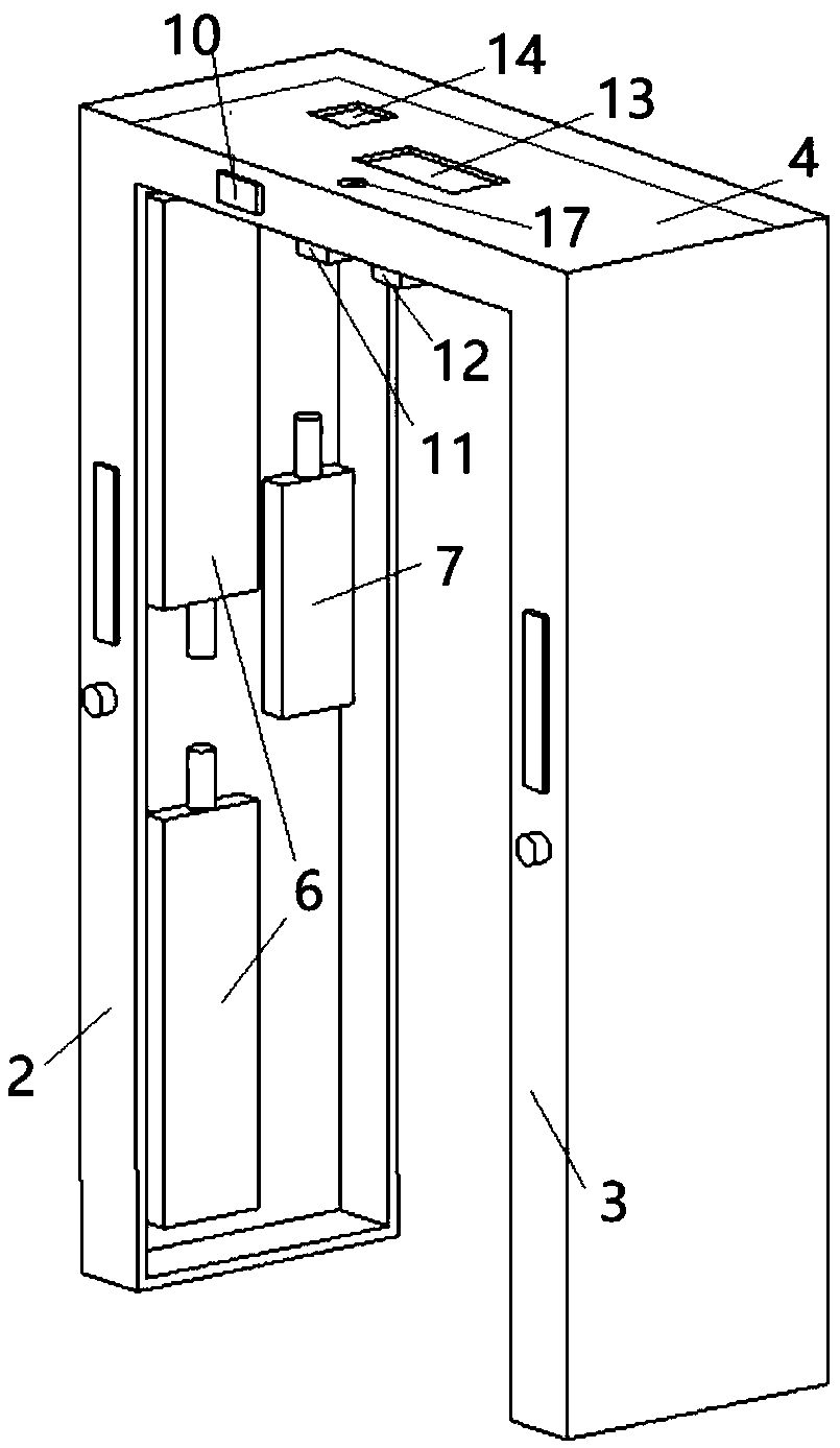 Gate type radioactivity monitoring and identification system