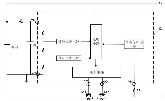 A battery protection circuit and its power tube control method